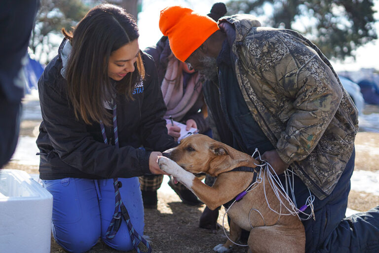 HASS Education and Implementation - Pet Support Services - KC Pet Project working with community member and his dog